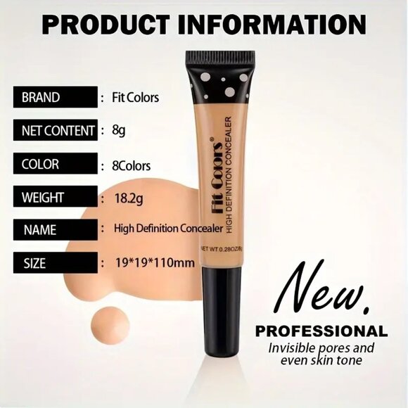 8-color Soft Hose Concealer Cream Nourishing Liquid Foundation Liquid Concealer - Picture 5 of 6